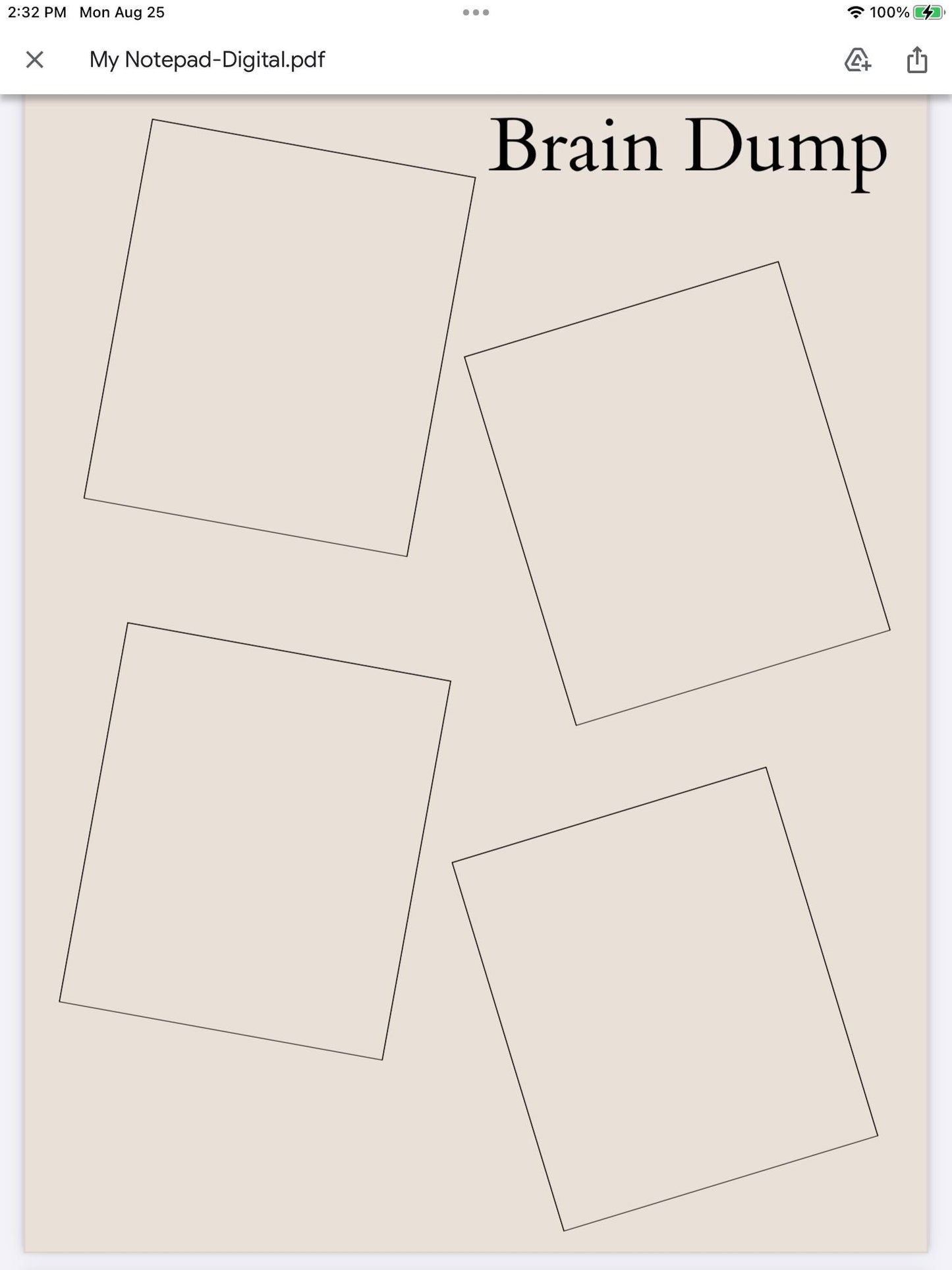 Sticky Thoughts Notepad | Digital Download & Printable Notes Pages