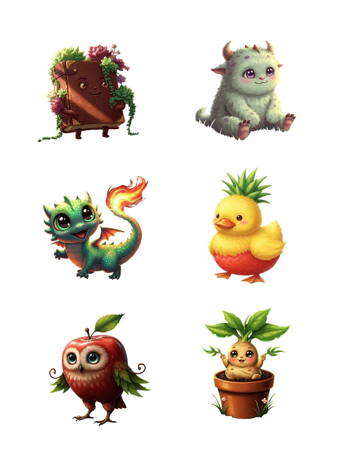 Digital Sticker Pack – 6 Stickers – PNG