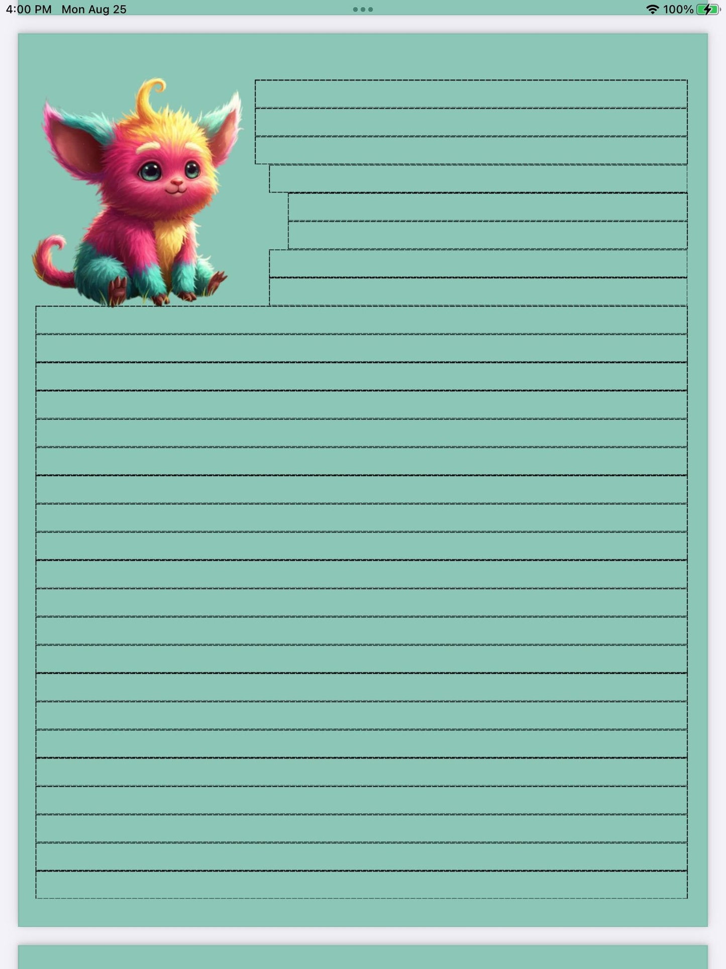 Creature Comforts Notepad | Digital Download & Printable Pages