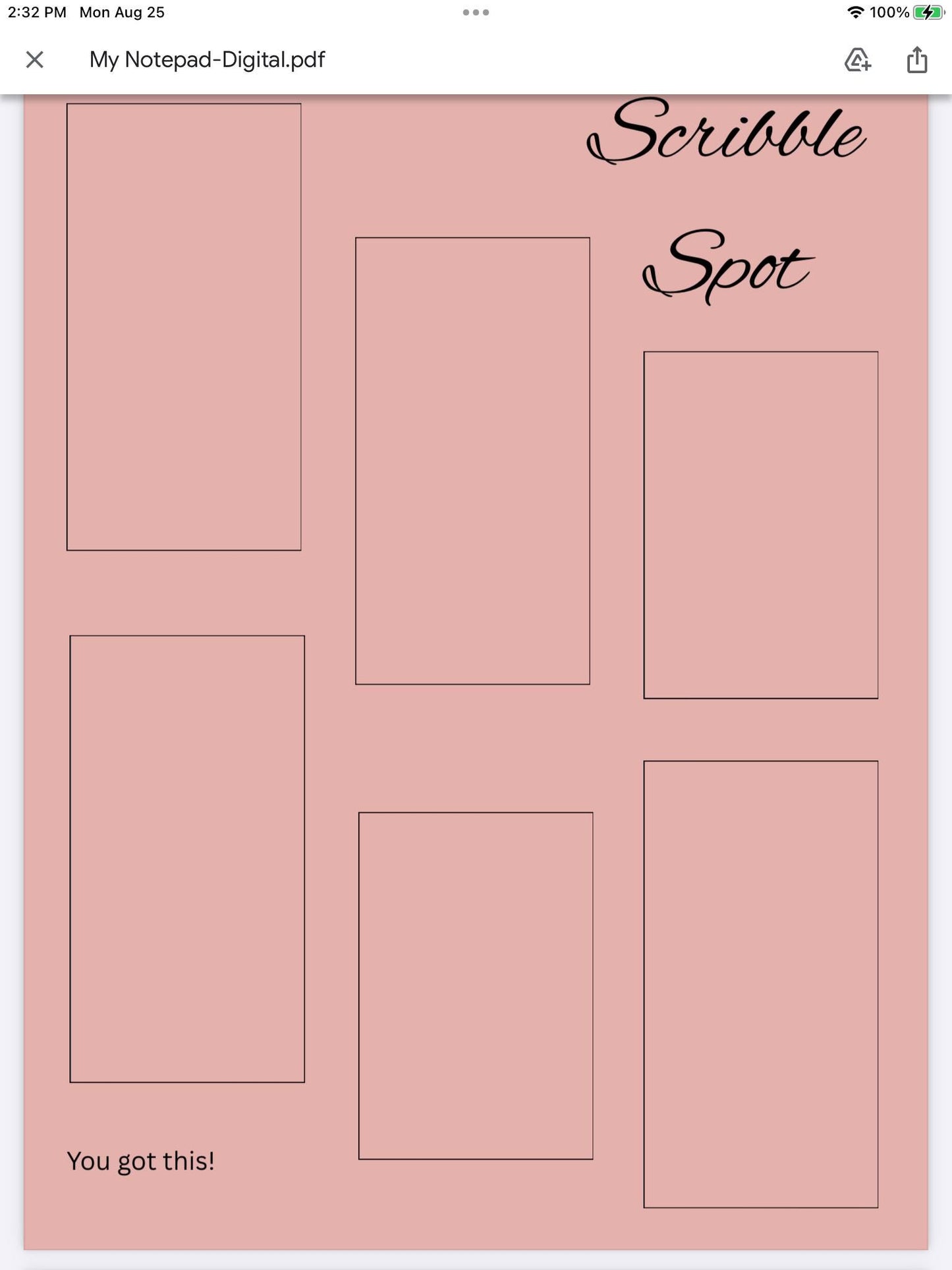 Sticky Thoughts Notepad | Digital Download & Printable Notes Pages