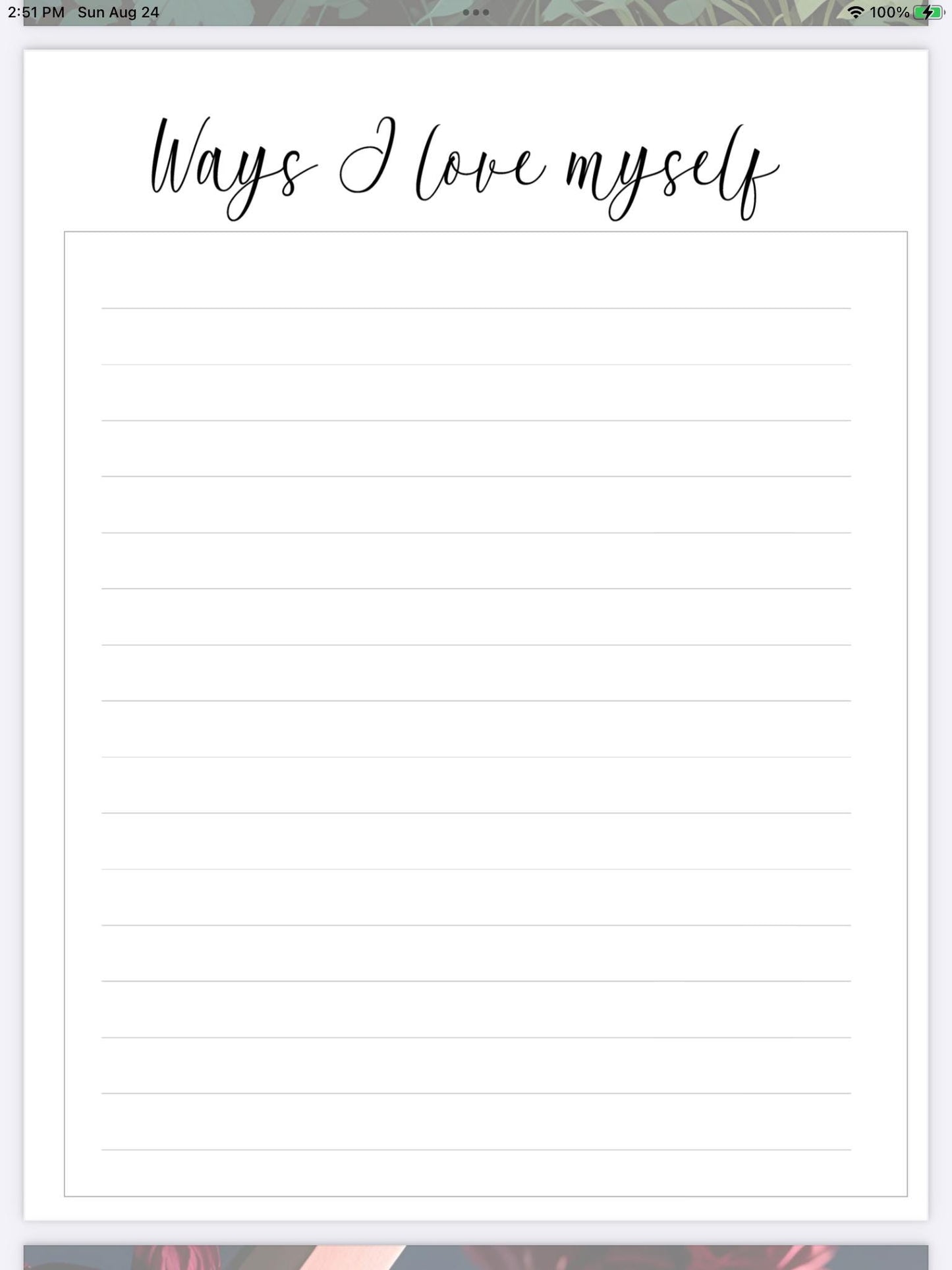 Affirmation Journal: Self-Belief & Reflection (Digital Journal