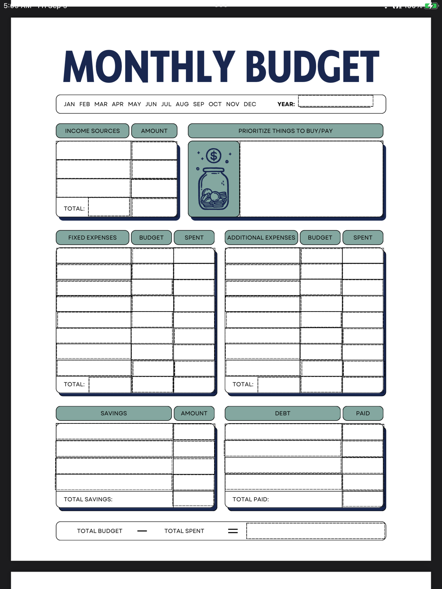 Be Wild But Stay Soft Digital Planner