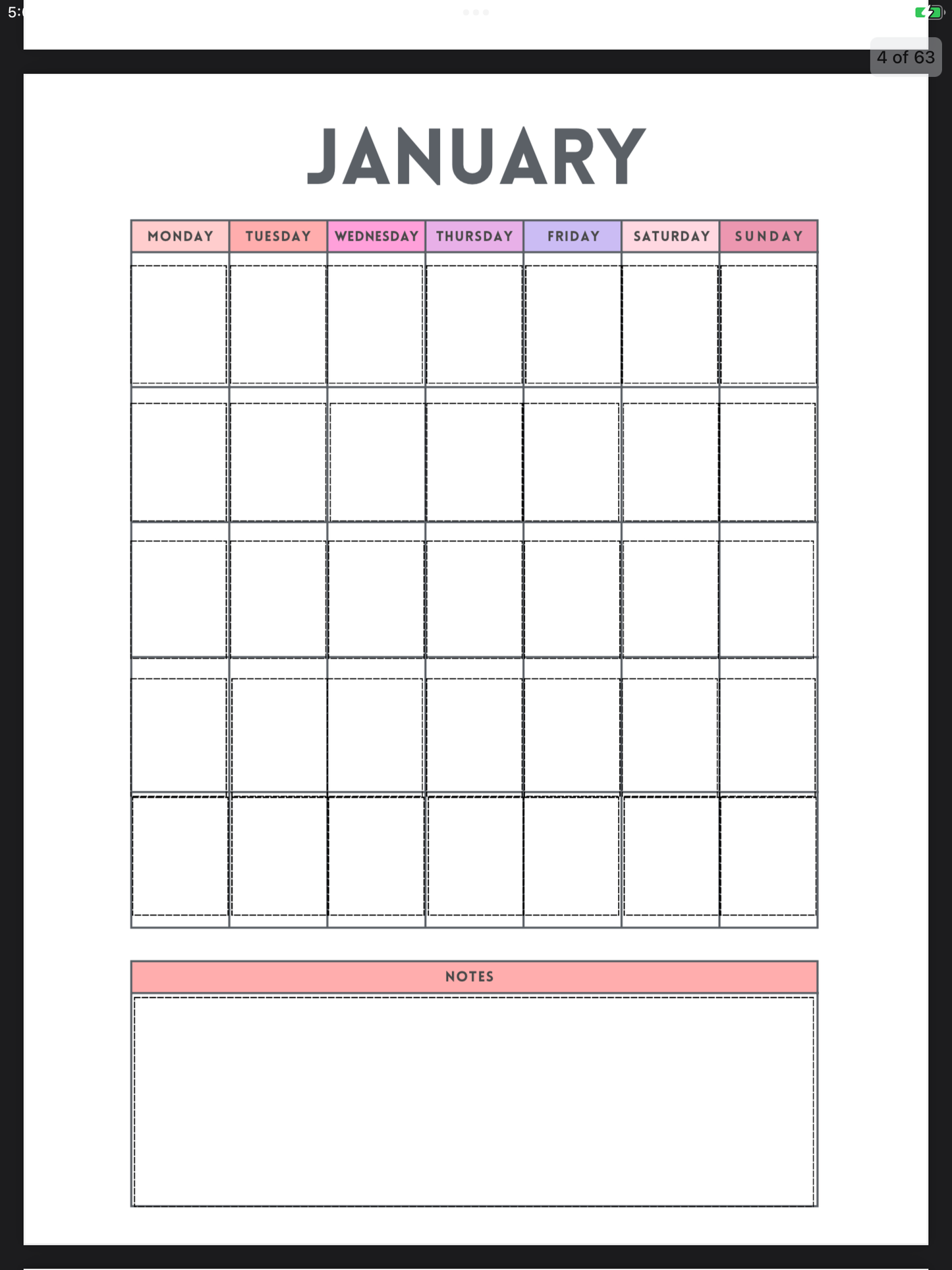 One Month at a Time – Digital Monthly Planner