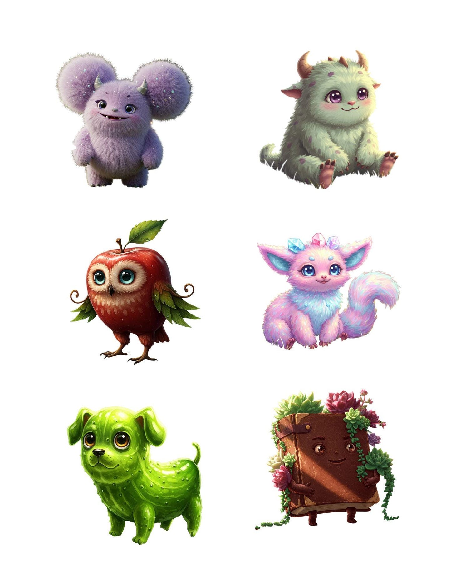 Digital Sticker Pack – 6 Stickers – PNG