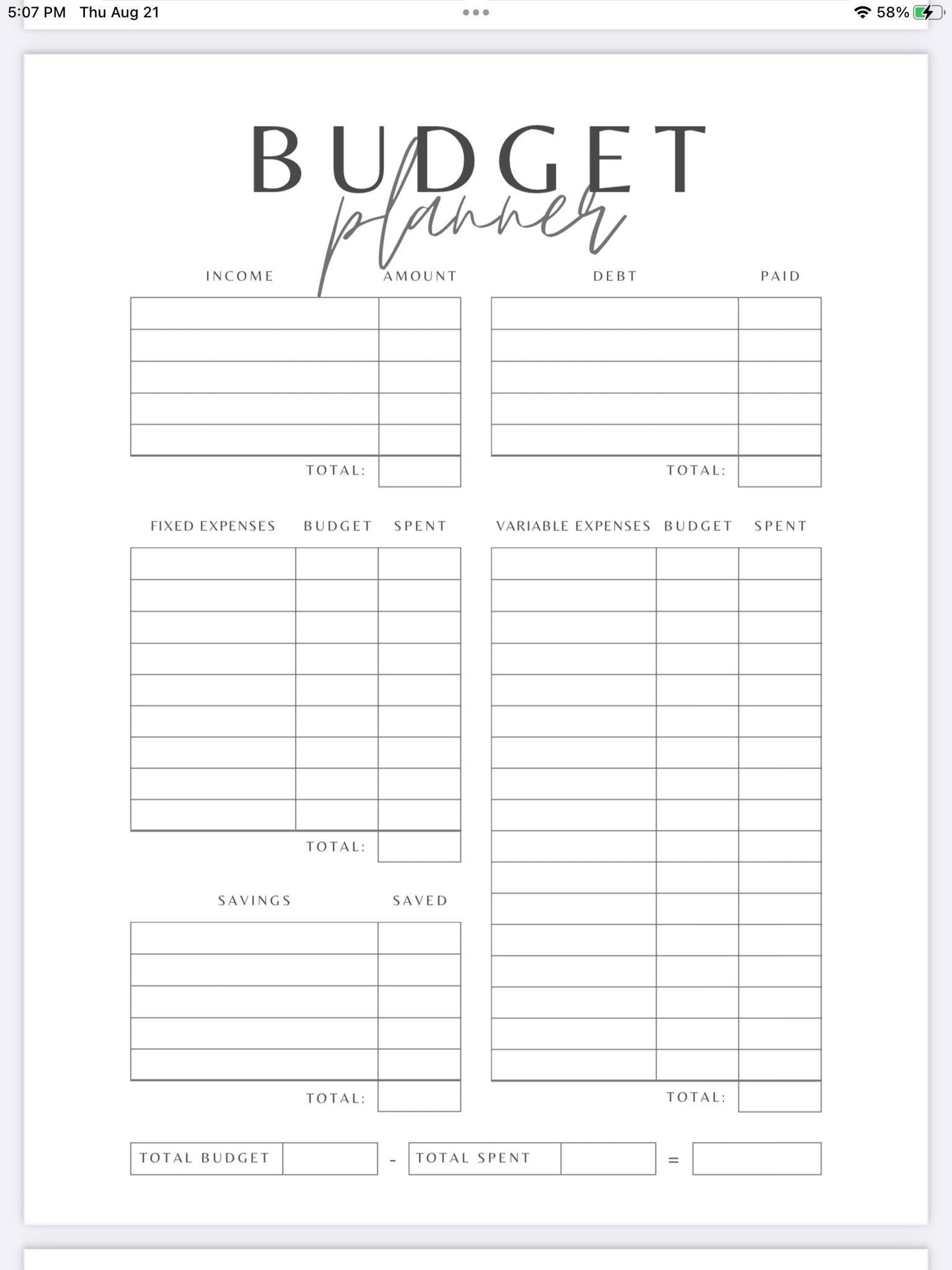 Organize Your Life Weekly Planner