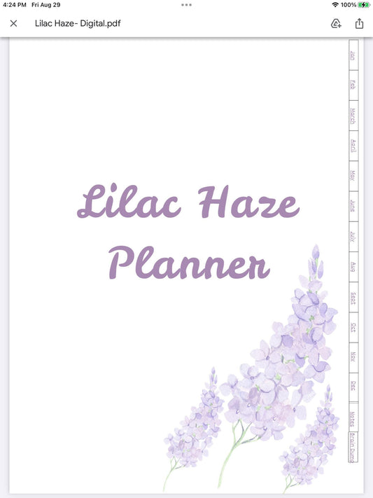 Lilac Haze Weekly Planner