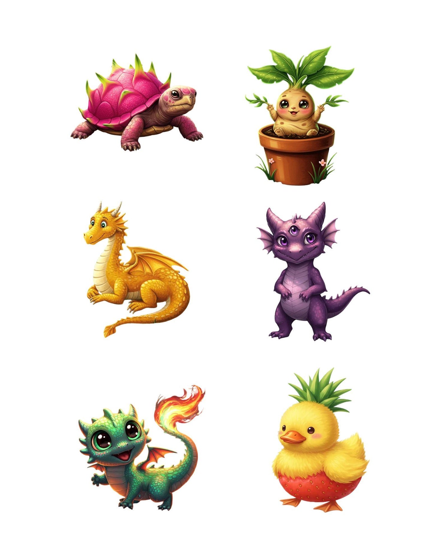 Digital Sticker Pack – 6 Stickers – PNG