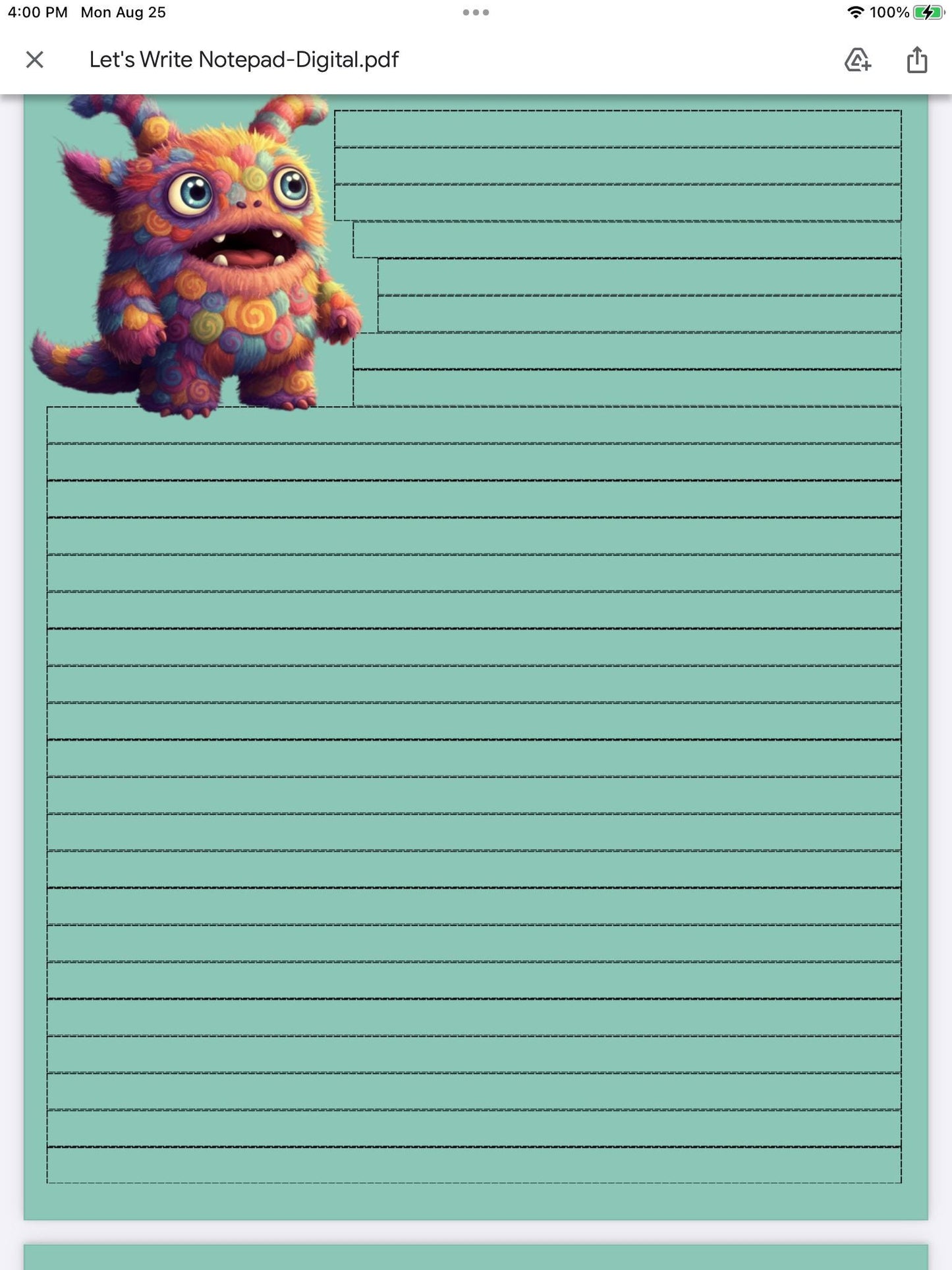 Creature Comforts Notepad | Digital Download & Printable Pages