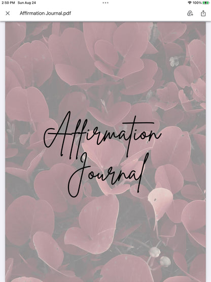 Affirmation Journal: Self-Belief & Reflection (Digital Journal