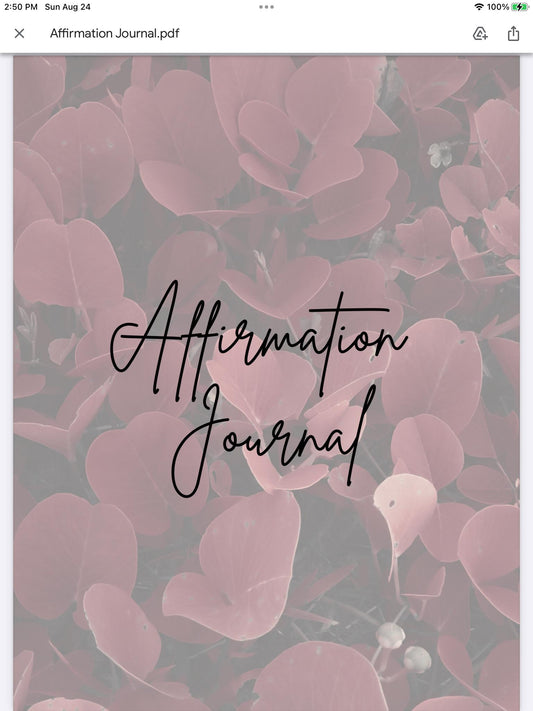 Affirmation Journal: Self-Belief & Reflection (Digital Journal