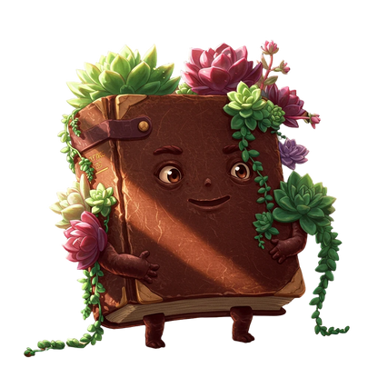 Bookie – Whimsical Book Creature Vinyl Sticker