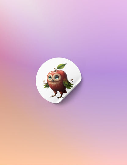 Honey Crisp Owl – Cute Seasonal Vinyl Sticker