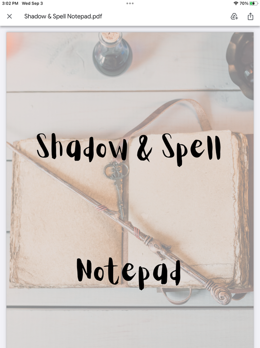 Shadow & Spell Notes – Enchanted Digital Writing Pad