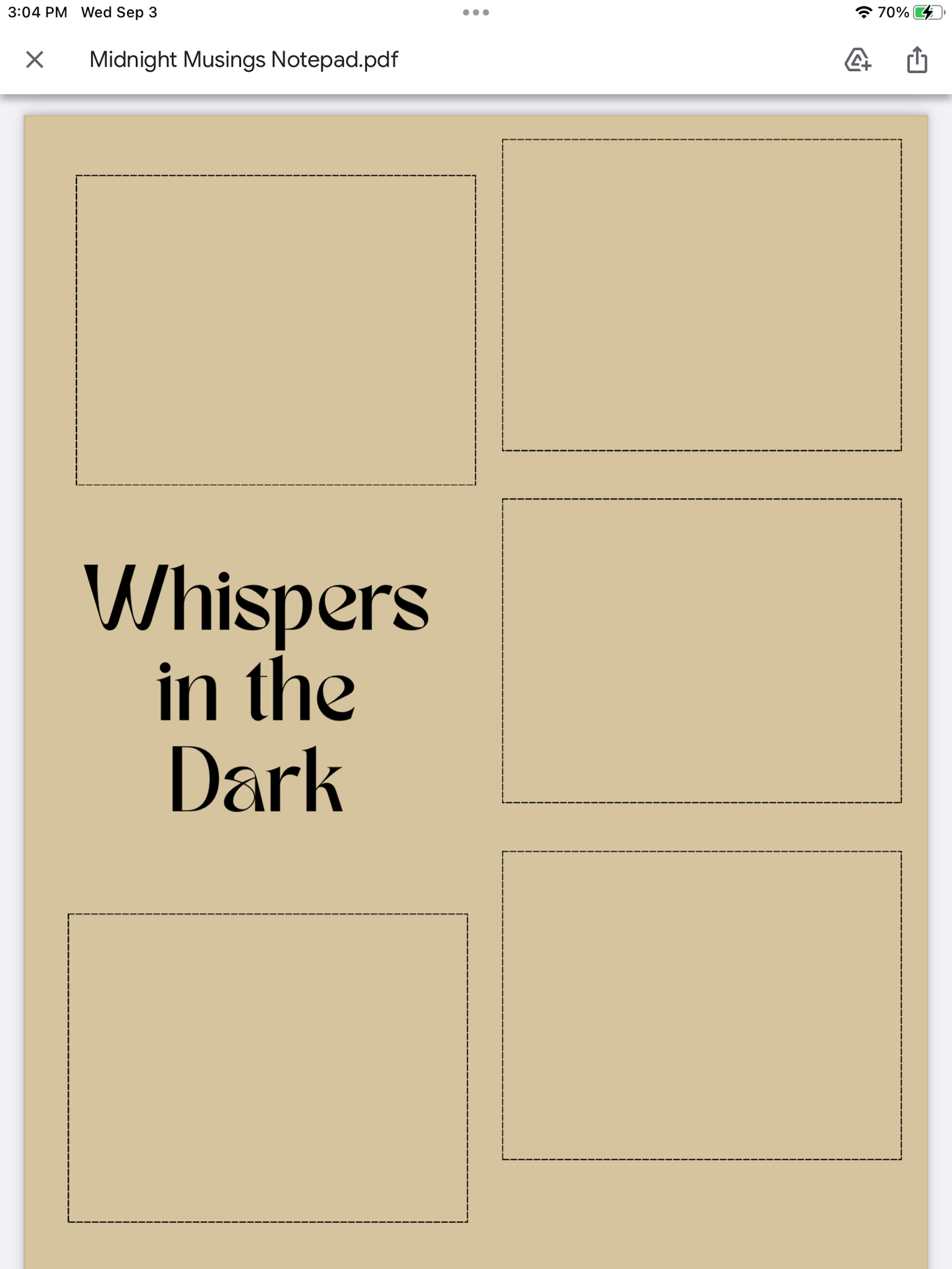 Midnight Musings Notepad – Dark & Elegant Digital Stationery