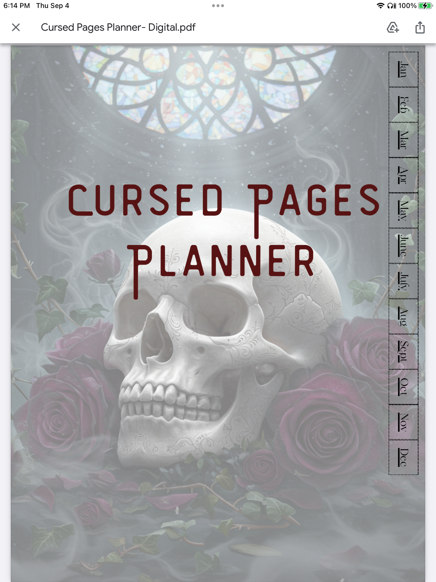 Cursed Pages Dark Academia Planner – Gothic Aesthetic Journal for Writers, Students & Dreamers