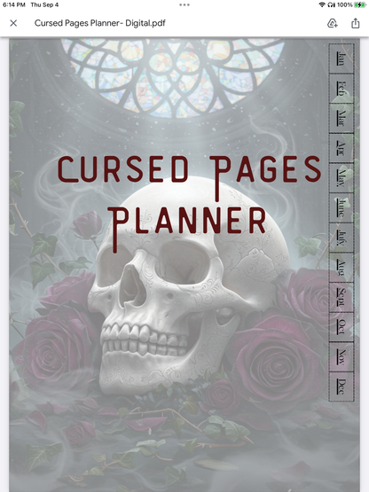 Cursed Pages Dark Academia Planner – Gothic Aesthetic Journal for Writers, Students & Dreamers