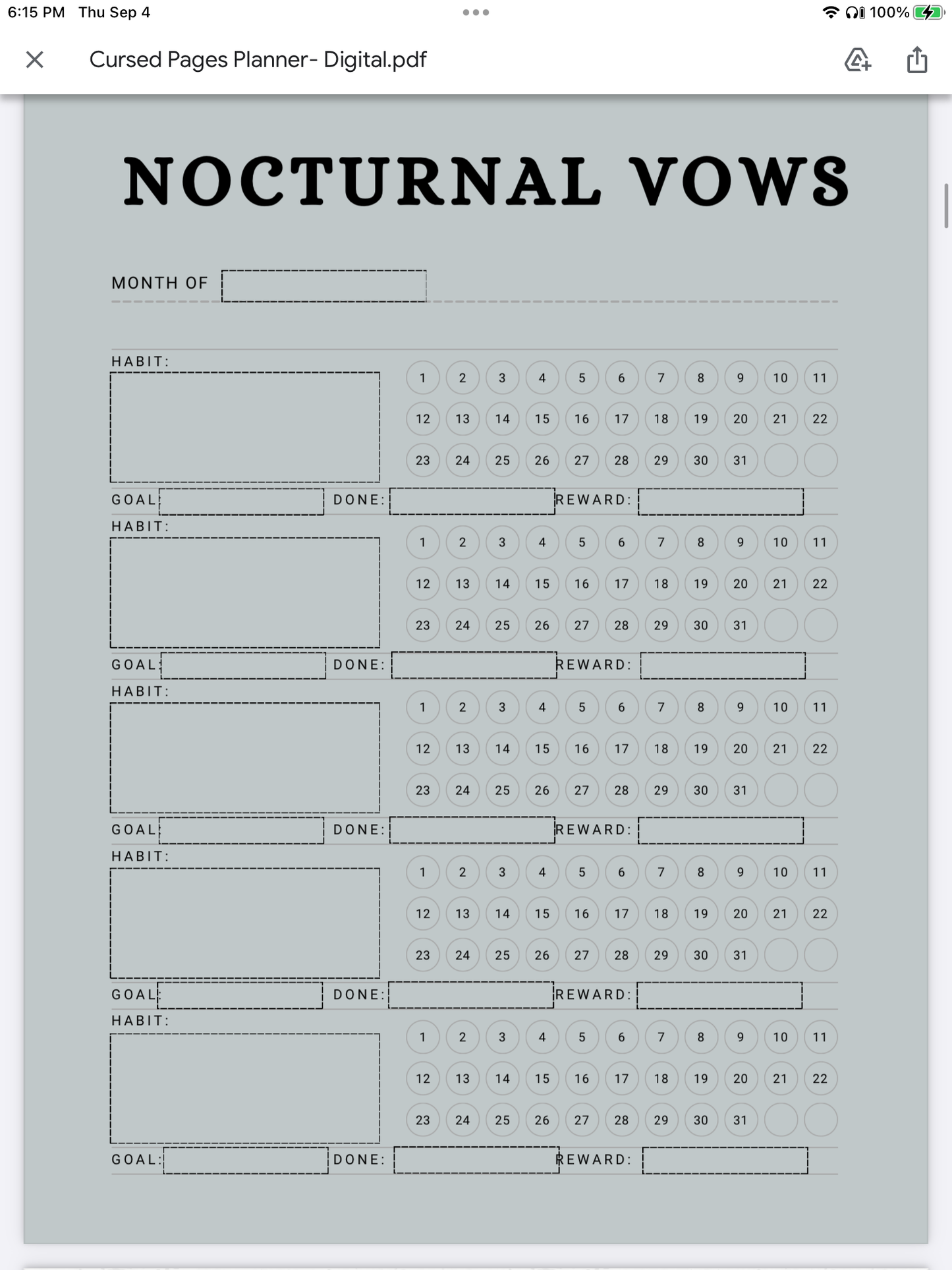 Cursed Pages Dark Academia Planner – Gothic Aesthetic Journal for Writers, Students & Dreamers