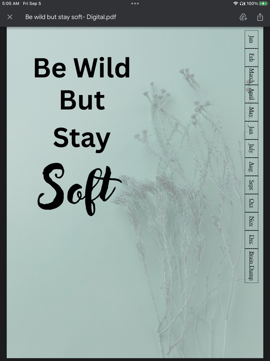 Be Wild But Stay Soft Digital Planner