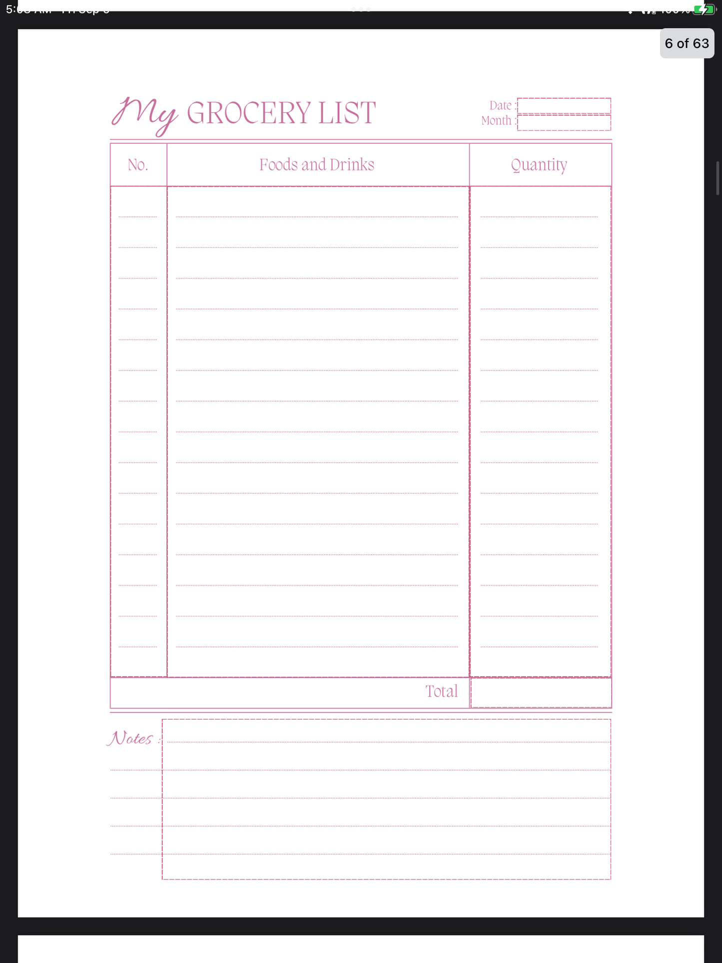 One Month at a Time – Digital Monthly Planner