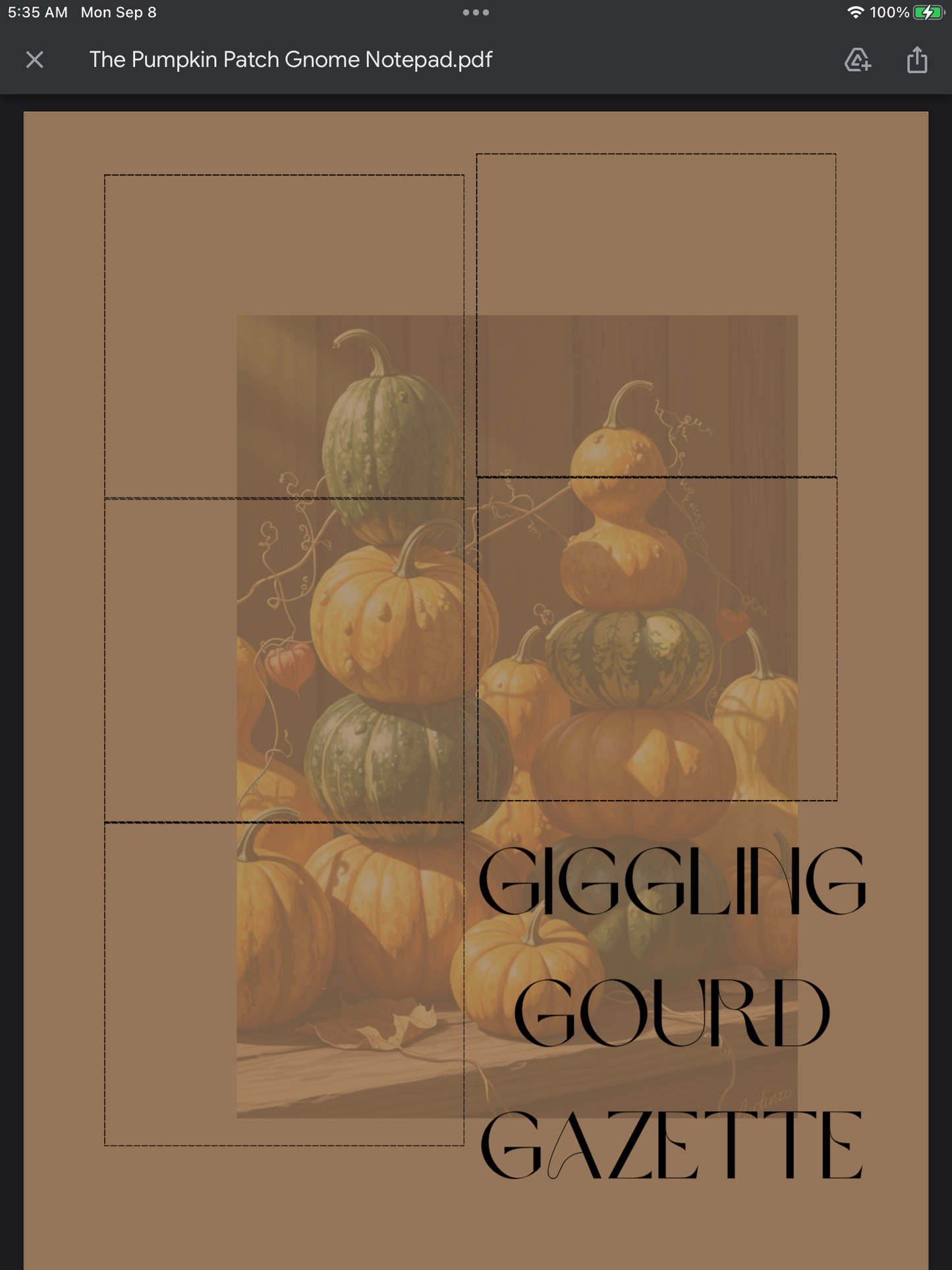 Pumpkin Patch Gnome Notepad – Cute Fall Gnome Stationery for Notes & Lists