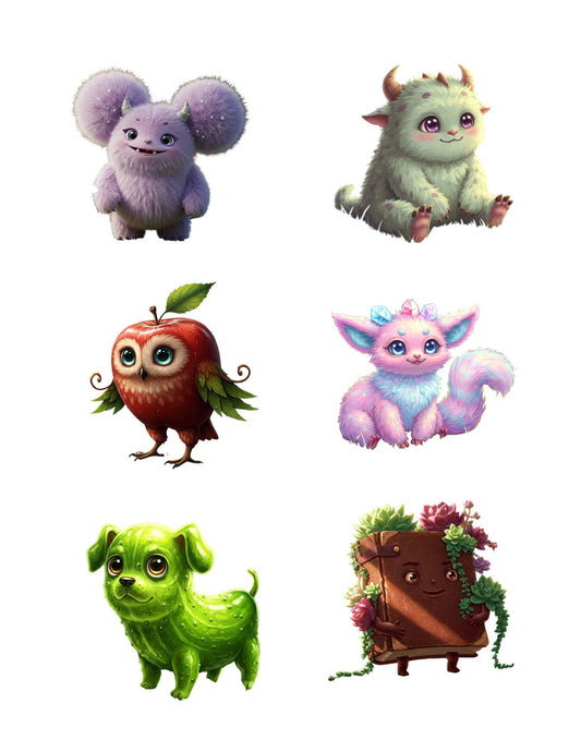 Digital Sticker Pack – 6 Stickers – PNG