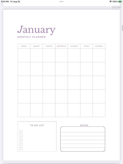 Lilac Haze Weekly Planner
