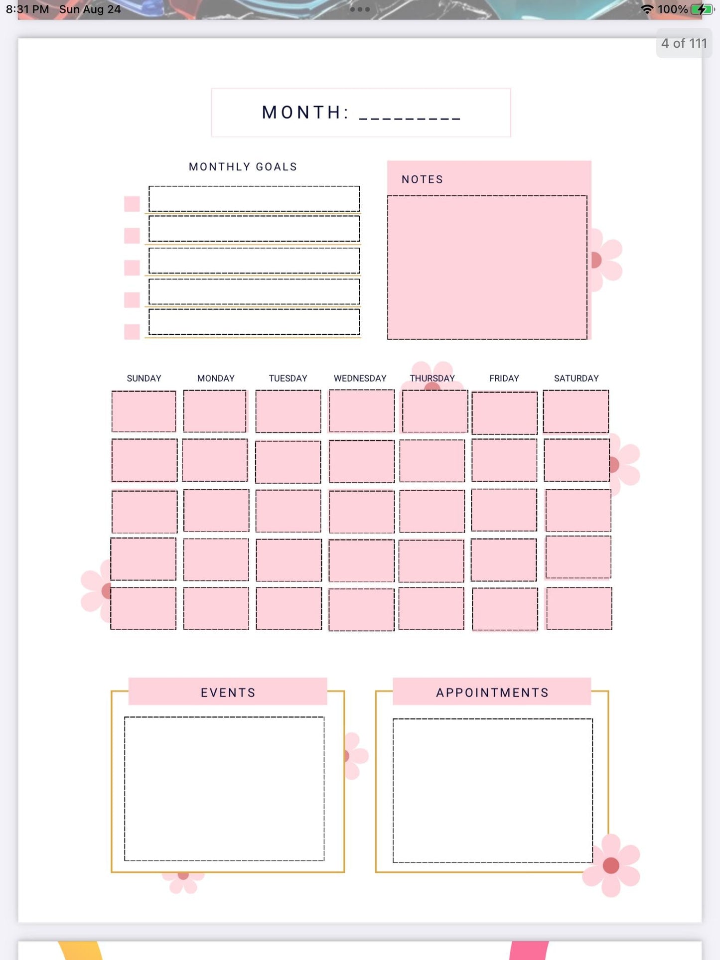 Thrive: A Self-Care Planner