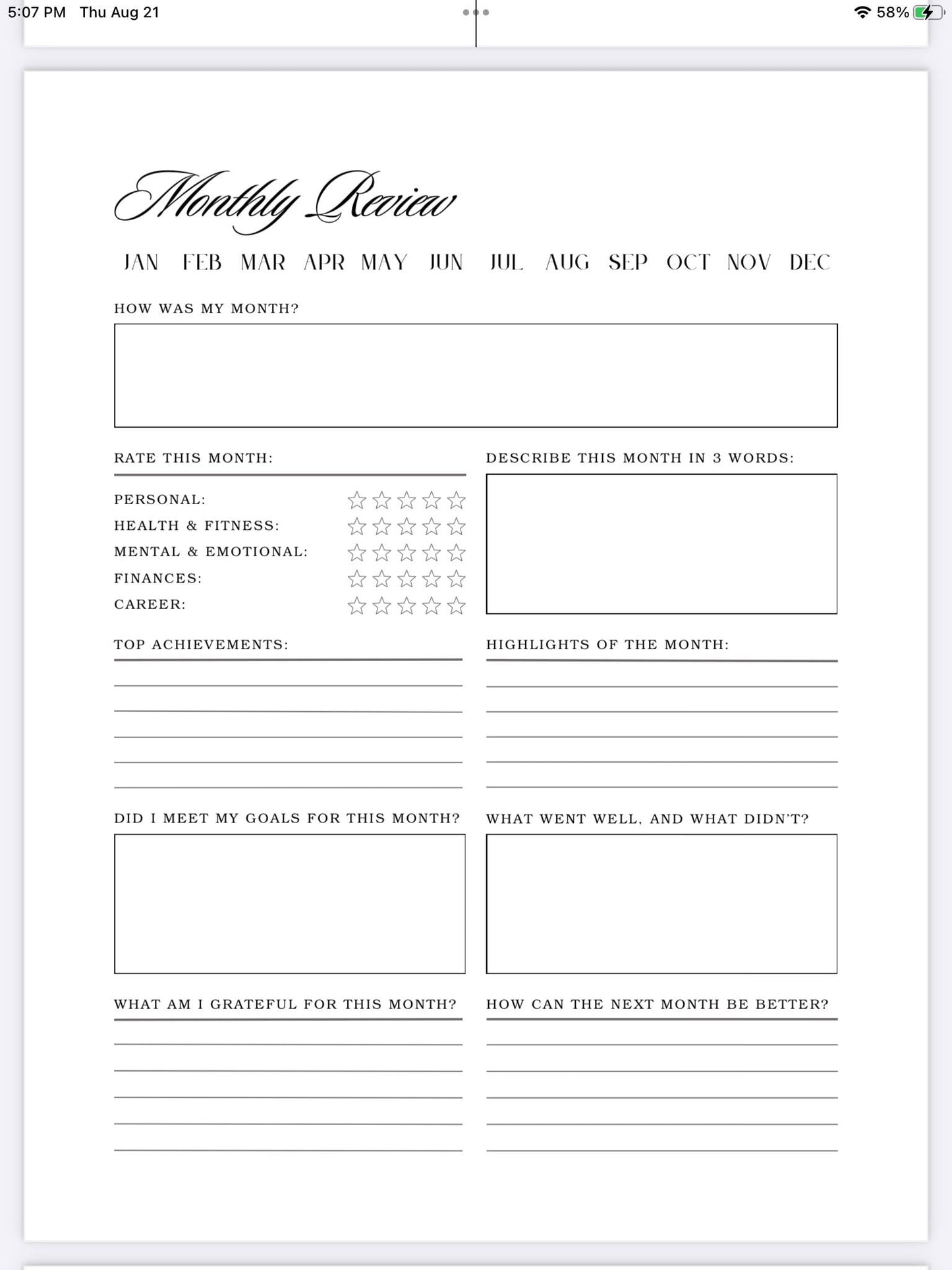 Organize Your Life Weekly Planner