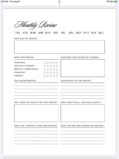 Organize Your Life Weekly Planner